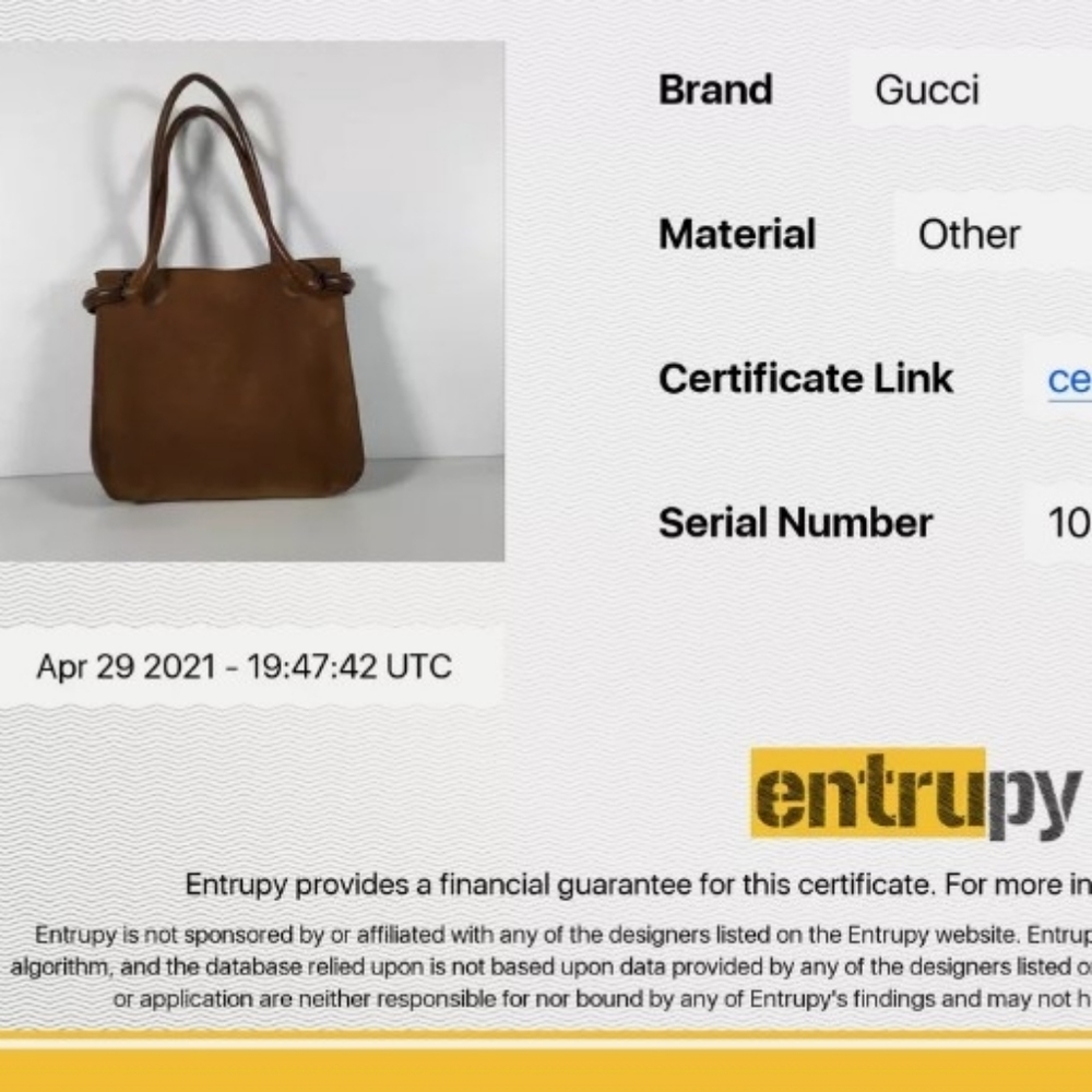 Authenticated Gucci Brown Suede leather large bag - Picture 2 of 10